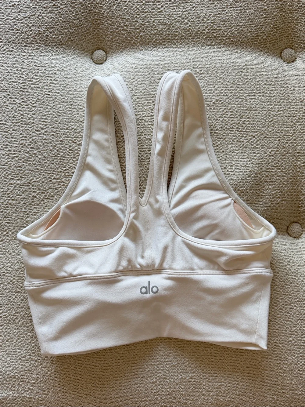 Alo Wild Thing Bra in Ivory